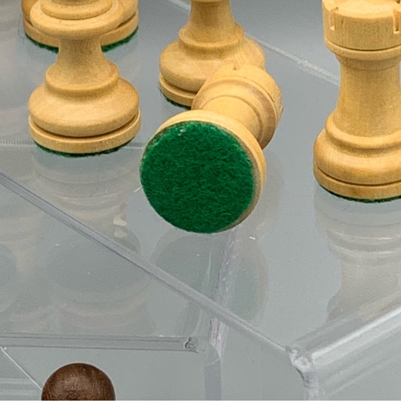 Wooden Chess Pieces Only Green Felt Bottom New in Bag (Listing #3) - Picture 6 of 10